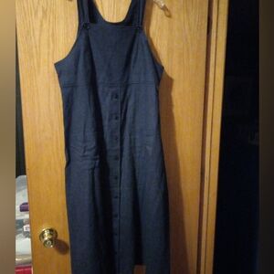 Womens Catherine Stewart Sleeveless Dress Belle Pointe Inc Linen / Rayon Large